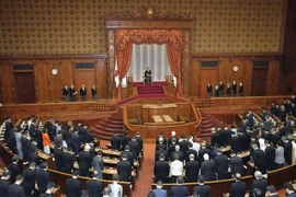 Toàn cảnh phiên họp Quốc hội Nhật Bản tại thủ đô Tokyo, ngày 20/10/2023. (Ảnh: Kyodo/TTXVN)