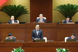 Phó Thủ tướng Chính phủ Trần Lưu Quang trả lời chất vấn. (Ảnh: Minh Đức/TTXVN)