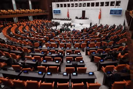 Quang cảnh một phiên họp Quốc hội Thổ Nhĩ Kỳ tại Ankara ngày 30/3/2023. (Ảnh: AFP/TTXVN)