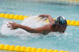 Kình ngư Võ Thanh Tùng. (Ảnh: Ngọc Trường/TTXVN)