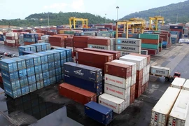 Bãi xếp Container tại cảng Đà Nẵng. (Ảnh: Trần Lê Lâm/TTXVN)