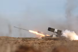 Pháo phản lực đa nòng Buratino của Nga. (Nguồn: Sputnik)