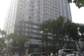 Dự án Tổ hợp văn phòng dịch vụ, thương mại và nhà ở xã hội số 30 Phạm Văn Đồng, quận Cầu Giấy, Hà Nội. (Ảnh: Minh Nghĩa/TTXVN)