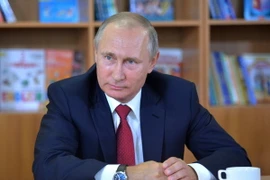 Tổng thống Nga Vladimir Putin phát biểu tại Vladivostok, Nga ngày 1/9. EPA/TTXVN