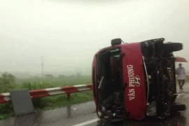 Hiện trường vụ tai nạn. (Nguồn: TTXVN)