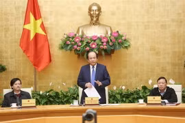 Bộ trưởng, Chủ nhiệm Văn phòng Chính phủ Mai Tiến Dũng chủ trì hội nghị. (Ảnh: Dương Giang/TTXVN) 