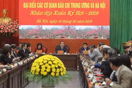 Quang cảnh buổi gặp mặt. (Ảnh: Nguyễn Thắng/TTXVN)