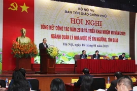 Phó Thủ tướng Thường trực Chính phủ Trương Hòa Bình chủ trì hội nghị. (Ảnh: Nguyễn Dân/TTXVN)