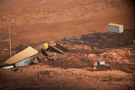 Hiện trường vụ vỡ đập hồ chứa chất thải tại Brumadinho, gần Belo Horizonte, bang Minas Gerais, Brazil. (Nguồn: THX/TTXVN)
