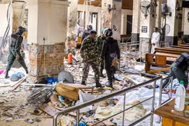 Hiện trường vụ nổ hàng loạt tại các nhà thờ, khách sạn ở Sri Lanka