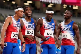 Mỹ giành tấm huy chương chạy tiếp sức 4x400m nam. (Nguồn: Getty Images)