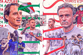 Italy hay Tây Ban Nha sẽ vào chung kết EURO 2020. (Nguồn: skysports)