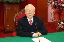 Tổng Bí thư điện đàm với Chủ tịch Đảng Nhân dân Campuchia