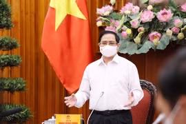 Thủ tướng Phạm Minh Chính phát biểu kết luận cuộc họp Thường trực Chính phủ chiều 17/5. (Ảnh: Dương Giang/TTXVN)