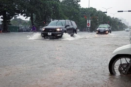 Mưa lớn gây ngập úng trên diện rộng tại thành phố Hải Phòng