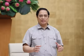 Sáng 25/9, Thủ tướng Phạm Minh Chính chủ trì cuộc họp trực tuyến toàn quốc giữa Ban Chỉ đạo với các địa phương trên cả nước về công tác phòng, chống dịch COVID-19. (Ảnh: Dương Giang/TTXVN)