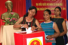 Các điểm bầu cử sớm trên địa bàn tỉnh Kon Tum đều diễn ra thuận lợi