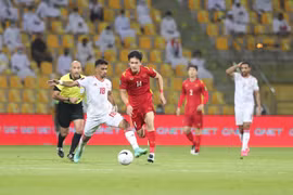 Cả Việt Nam và UAE cùng vào vòng loại thứ 3 World Cup 2022 khu vực châu Á. (Ảnh: Hoàng Linh/TTXVN)