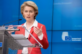 Chủ tịch Ủy ban châu Âu Ursula von der Leyen. (Ảnh: THX/TTXVN)