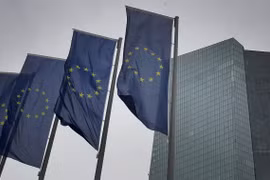 rụ sở Ngân hàng Trung ương châu Âu (ECB) tại Frankfurt, Đức. (Ảnh: AFP/TTXVN)