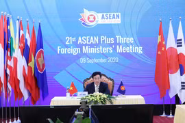Phó Thủ tướng, Bộ trưởng Bộ Ngoại giao Phạm Bình Minh chủ trì Hội nghị Bộ trưởng Ngoại giao ASEAN+3 lần thứ 21. (Ảnh: Lâm Khánh/TTXVN)