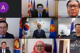 Ủy ban hợp tác chung ASEAN-Hàn Quốc (AKJCC) họp định kỳ lần thứ 7 theo hình thức trực tuyến. (Ảnh: TTXVN phát)