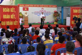 Ông Nguyễn Thiện Nhân phát biểu tại Ngày hội. (Ảnh: Thanh Vũ/TTXVN)