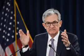 Chủ tịch Fed Jerome Powell trong cuộc họp báo tại Washington DC., ngày 29/1/2020. (Ảnh: THX/TTXVN)