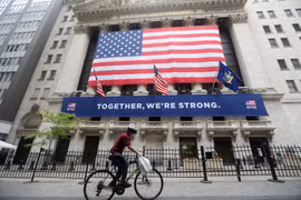 Sàn giao dịch chứng khoán New York, Mỹ ngày 26/5/2020. (Ảnh: THX/TTXVN)