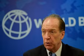 Chủ tịch Ngân hàng Thế giới (WB) David Malpass tại một cuộc họp báo ở New Delhi, Ấn Độ, ngày 26/10/2019. (Ảnh: AFP/TTXVN)