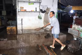 Nơi xảy ra vụ tai nạn lao động thương tâm. (Ảnh: Huỳnh Sử/TTXVN)