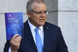 Thủ tướng Australia Scott Morrison công bố Chiến lược An ninh mạng 2020 của nước này. (Nguồn: AAP)