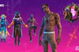 Rapper người Mỹ Travis Scott hóa thân thành một nhà du hành vũ trụ trong tựa game Fortnite. (Nguồn: finance.yahoo.com)
