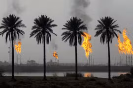 Một cơ sở khai thác dầu mỏ tại Iraq. (Nguồn: AFP)