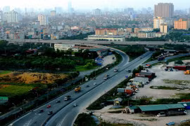 Nút giao thông Pháp Vân, cửa ngõ phía Nam của Thủ đô. (Ảnh: Huy Hùng/TTXVN)