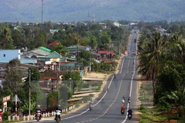 Đường Hồ Chí Minh đoạn qua Tây Nguyên. (Ảnh: TTXVN)