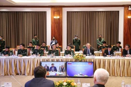 Quang cảnh Phiên họp tại điểm cầu Hà Nội. (Ảnh: Dương Giang/TTXVN)