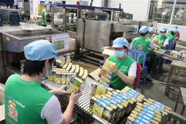 Công ty sữa Nutifood (khu công nghiệp Mỹ Phước 3, thị xã Bến Cát, Bình Dương). (Ảnh: Chí Tưởng/TTXVN)
