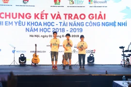 Thí sinh tham gia vòng chung kết cuộc thi. (Ảnh: PV/Vietnam+)