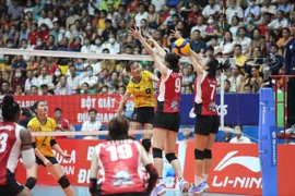 Giải bóng chuyền Vô địch Quốc gia 2022 gây dấu ấn về chuyên môn ở cả nội dung nam và nữ. (Ảnh: CTV/Vietnam+) 