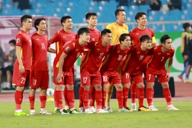 Đội tuyển Việt Nam vẫn đứng trong tốp 100 trên bảng xếp hạng FIFA. (Ảnh: PV/Vietnam+) 