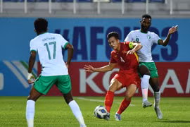 Hình ảnh U23 Việt Nam thi đấu nỗ lực tại tứ kết U23 châu Á 2022