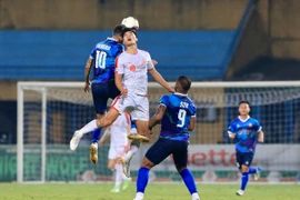 Cả bốn đội dẫn đầu V-League 2022 đều không thể giành chiến thắng ở vòng 23. (Ảnh: PV/Vietnam+) 