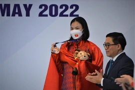 Vận động viên Ngô Phương Mai môn nhảy cầu giành huy chương đồng vào chiều nay (8/5). (Ảnh: PV/Vietnam+)