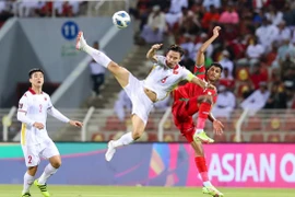Đội tuyển Việt Nam thua 1-3 trước Oman ở lượt đi tại vòng loại thứ ba World Cup 2022. (Ảnh: PV/Vietnam+) 