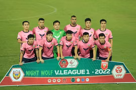Hồng Lĩnh Hà Tĩnh tự tin chắc chắn trụ hạng tại V-League 2022. (Ảnh: VPF) 