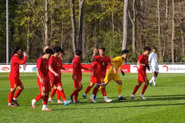 U17 Việt Nam giành hai chiến thắng trước đối thủ có nền tảng tốt hơn trong chuyến tập huấn tại Đức. (Ảnh: VFF) 