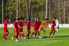 U17 Việt Nam giành hai chiến thắng trước đối thủ có nền tảng tốt hơn trong chuyến tập huấn tại Đức. (Ảnh: VFF) 
