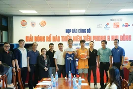 Giải bóng rổ Báo Thiếu niên Tiền phong và Nhi đồng năm học 2022-2023 dành cho cấp độ học sinh Trung học Cơ sở và Trung học Phổ thông. (Ảnh: CTV/Vietnam+) 