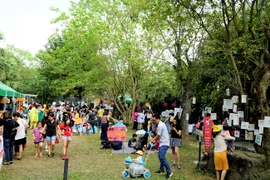 Sự kiện KHOE Creative Festival 2019 tại Ecopark. (Ảnh: Minh Hiếu/Vietnam+)
